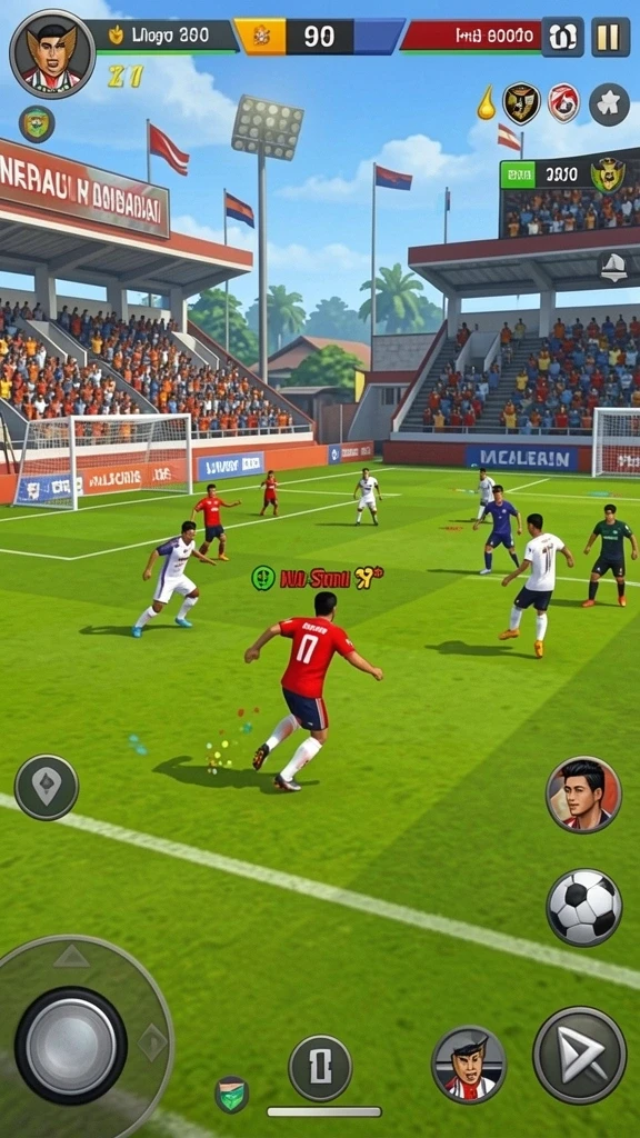 Salah satu pertandingan seru di 11BOLA.