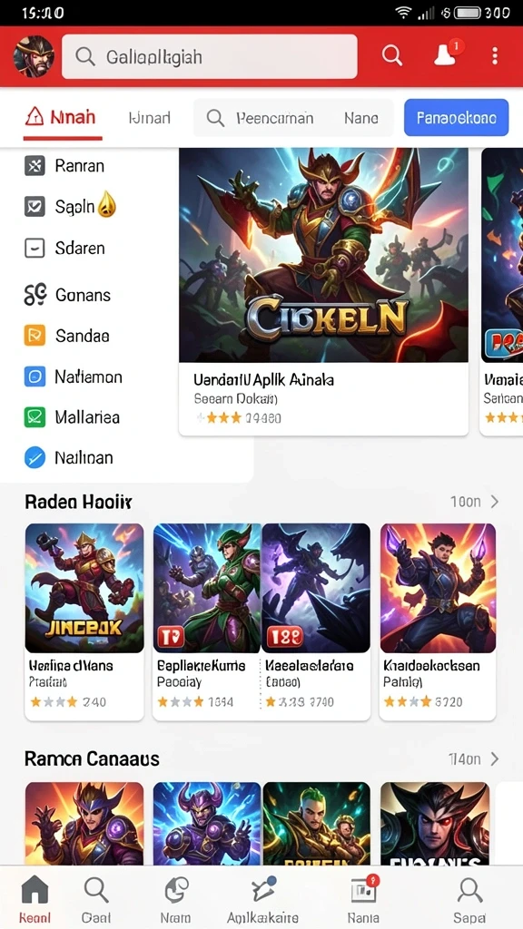 Tampilan grafis yang menarik dalam 5RT.