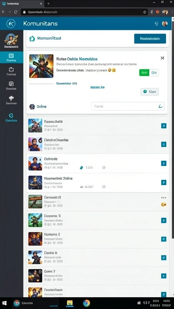 Screenshot menunjukkan antarmuka utama permainan yang ramah pengguna.