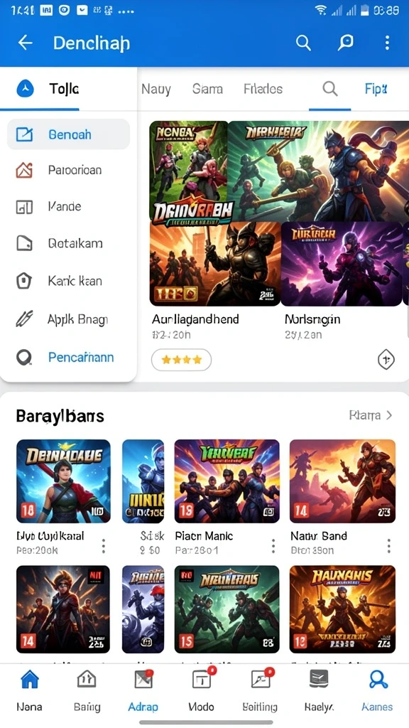 Tampilan menu utama yang menarik dan intuitif.