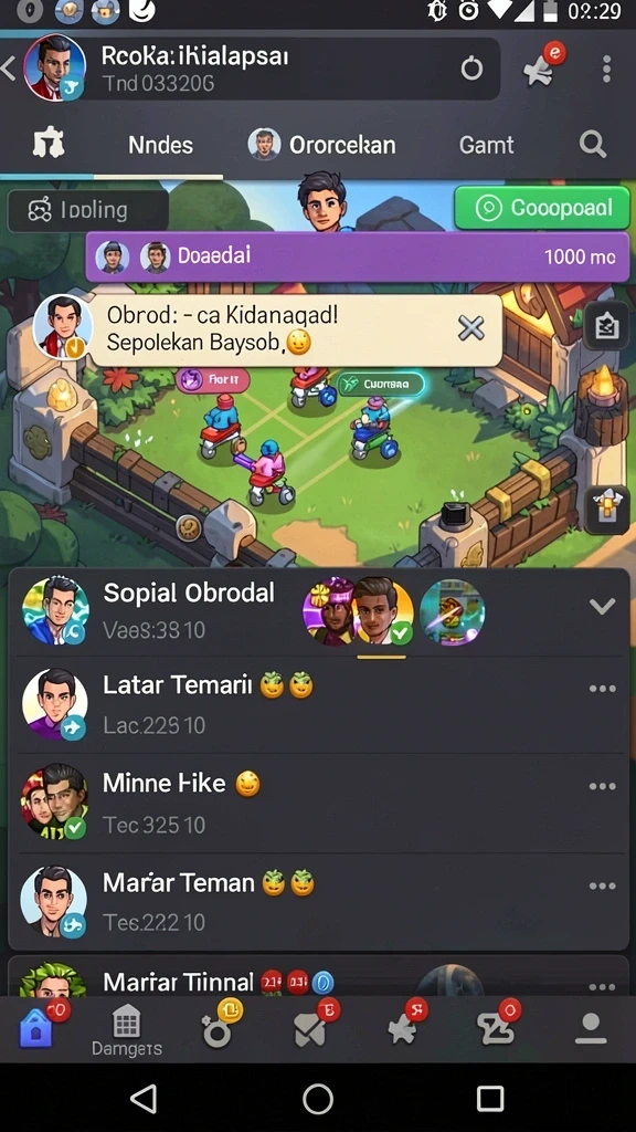 Fitur mode permainan dengan berbagai pilihan.