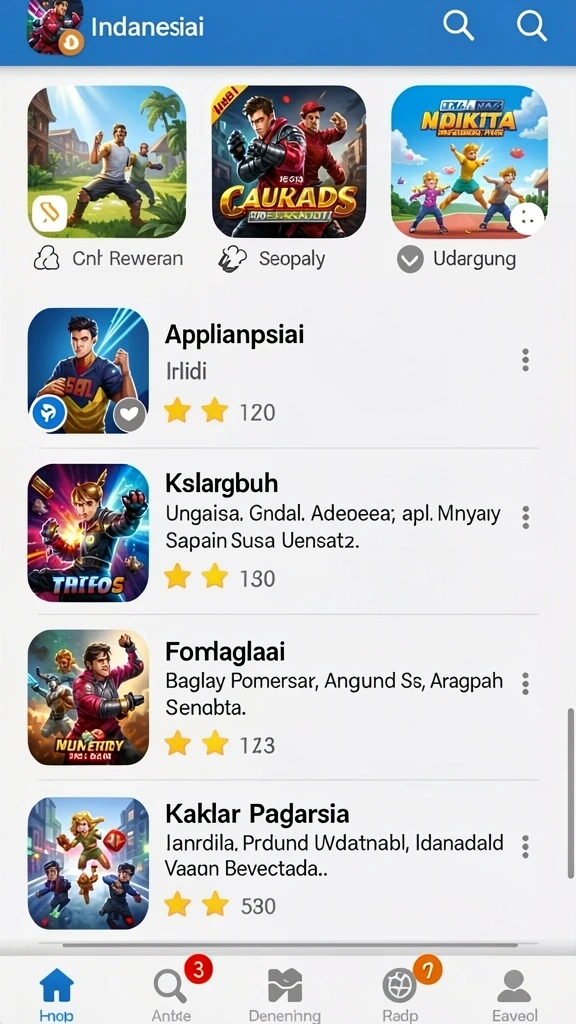 Berbagai level menantang yang siap dihadapi.