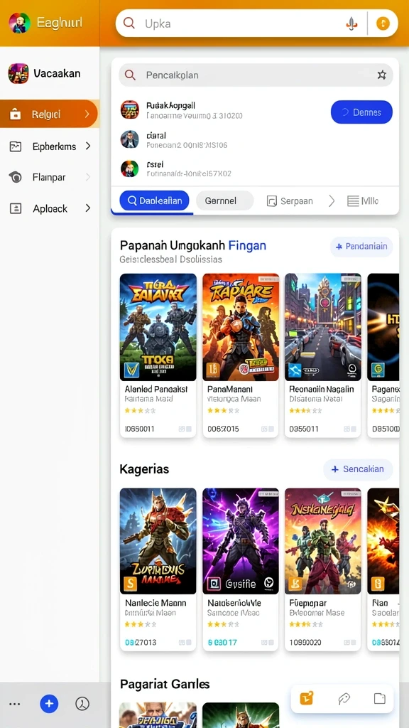 Tampilan awal aplikasi yang menarik dan user-friendly.
