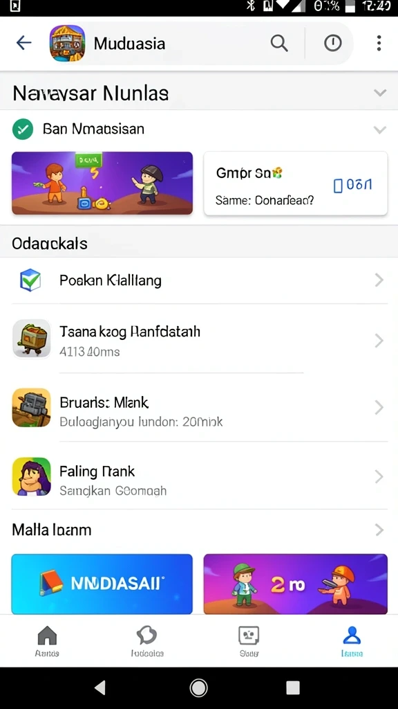 Tangkapan layar dari level menantang dengan rintangan unik.