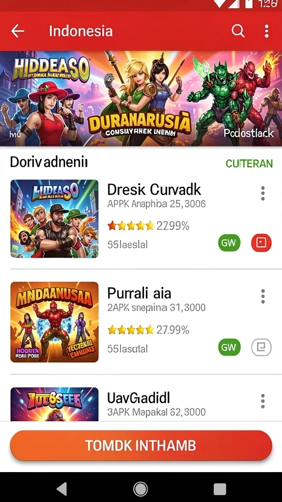 Pilihan permainan yang beragam dan seru untuk dimainkan.