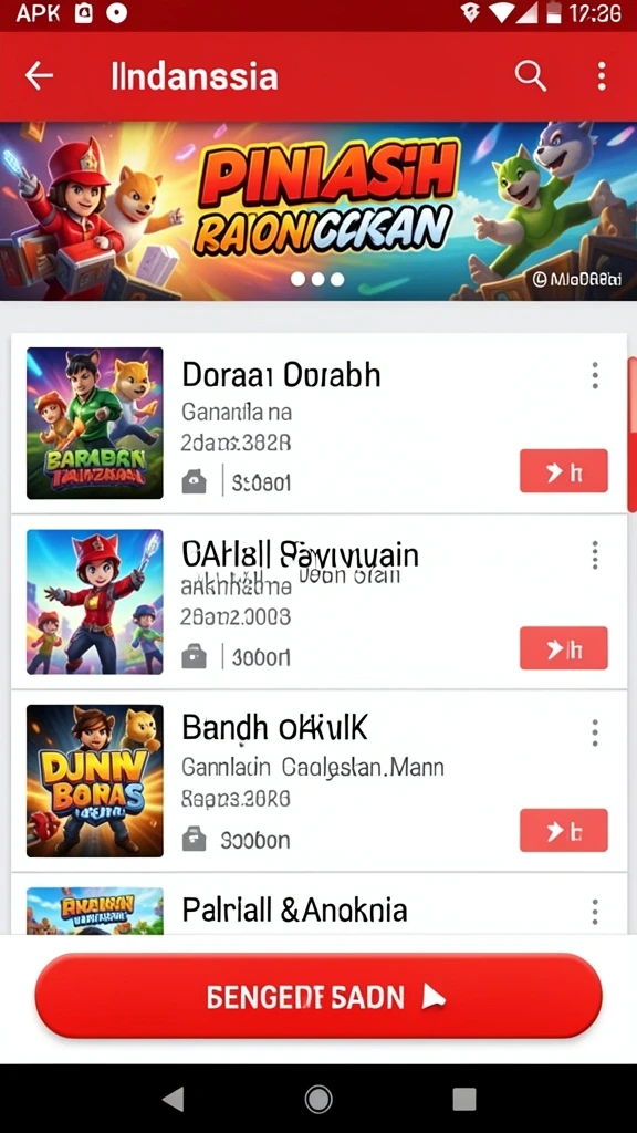 Tampilan layar utama dengan beragam mesin slot yang menarik.