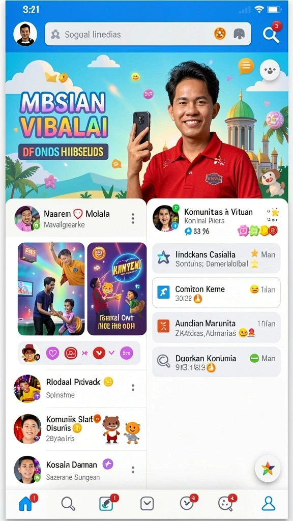 Pengalaman interaktif dengan banyak fitur menarik.