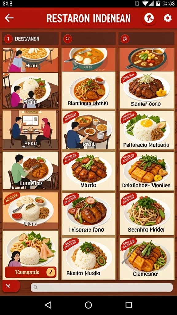 Menu upgrade karakter yang mudah diakses dan informatif.