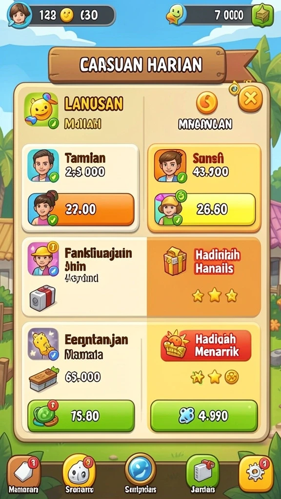 Fitur live chat untuk dukungan pemain.