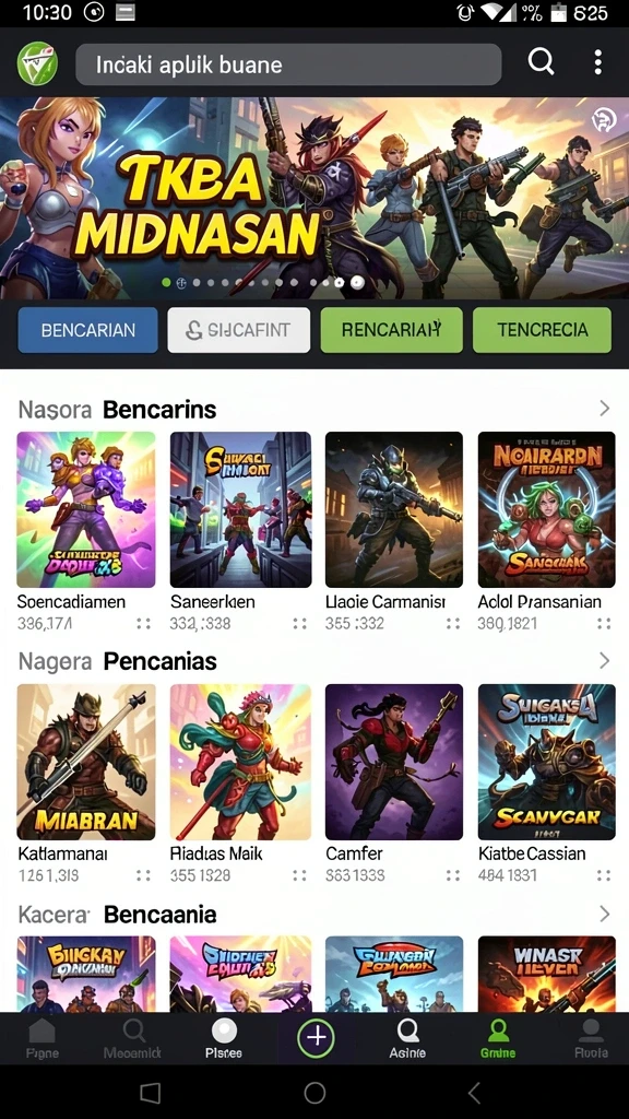 Antarmuka menarik dengan tampilan level yang menantang.